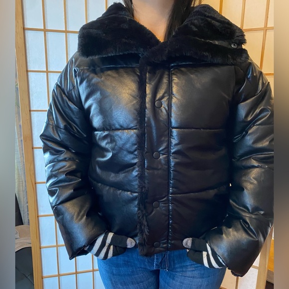 Express Vegan Leather Reversible Jacket - Picture 8 of 15
